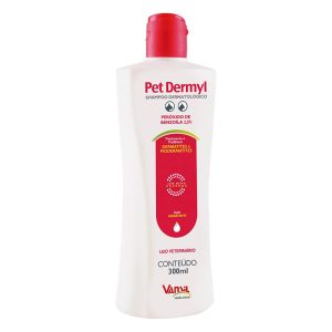 Shampoo Dermatológico Pet Dermyl Para Cães e Gatos Vansil 300ml