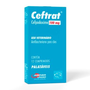 Ceftrat 100mg Antibacteriano Para Cães Agener União 12 Comprimidos