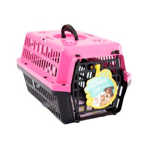 Caixa de Transporte Para Cães e Gatos Alvorada Pet Rosa Nº1