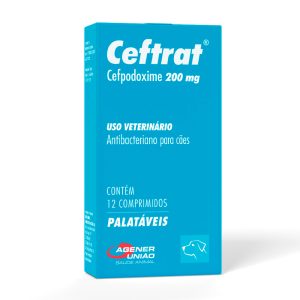 Ceftrat 200mg Antibacteriano Para Cães Agener União 12 Comprimidos