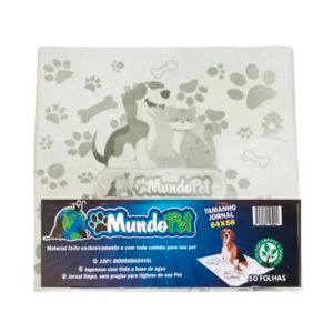 Jornal Higiênico Para Cães Mundo Pet 64x58cm 50 Folhas