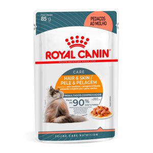 Ração Úmida Royal Canin Hair Skin Pele e Pelagem Para Gatos Adultos 85g