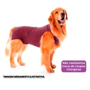 Roupa Pós-Cirúrgica Pet Gaby Suplex Marsala - Tam.14