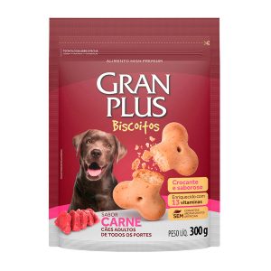 Biscoito GranPlus Para Cães Adultos Sabor Carne 300g
