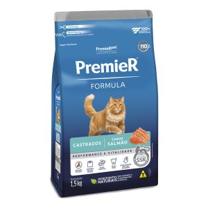 Ração Premier Fórmula Gatos Castrados Adultos Salmão 1,5kg