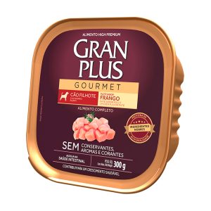 Ração Úmida GranPlus Gourmet Para Cães Filhotes Patê Frango 300g