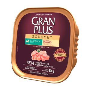 Ração Úmida GranPlus Gourmet Para Cães Sênior Patê Frango 300g