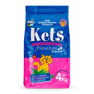 Areia Higiênica Kets Floral Para Gatos 4kg