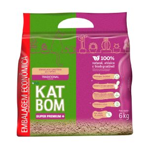 Areia Higiênica Katbom Granulado Para Gatos - Natural 6kg﻿
