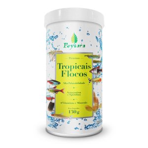 Ração Poytara Para Peixes Tropicais Flocos 130g