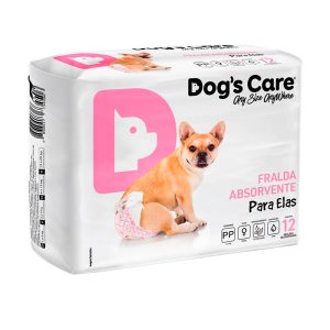 Fralda Higiênica Dogs Care Para Cães Fêmeas Tam PP 12 Unidades