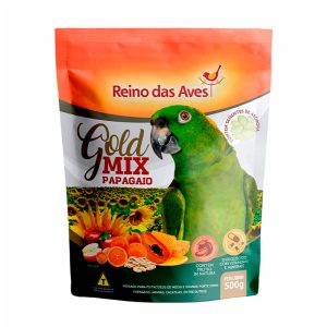 Ração Reino das Aves Gold Mix Papagaio 500g