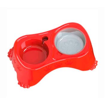 Comedouro Postura Correta Para Cães Porte Mini e Pequeno Vermelho Pet Injet