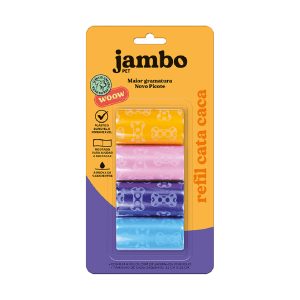 Refil Cata Caca Basic Para Cães Jambo Pet 4 Unidades