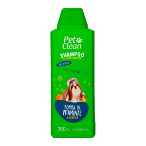 Shampoo e Condicionador Para Cães e Gatos Bomba de Vitaminas Pet Clean 700mL