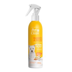 Banho a Seco Hidratação Para Cães e Gatos Camomila e Amêndoas Pet Clean 240mL