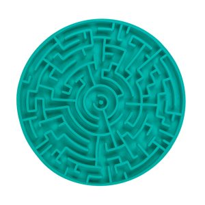 Brinquedo e Comedouro Labirinto Para Cães e Gatos Verde Água Médio Pet Games