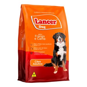 Ração Lancer Dog Para Cães Adultos Sabor Frango e Carne 15kg