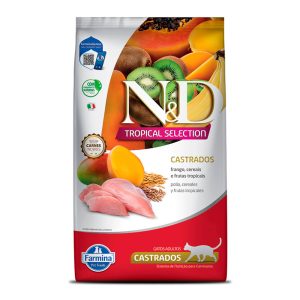 Ração Farmina N&D Tropical Selection Para Gatos Adultos Castrados Frango, Cereais e Frutas Tropicais 1,5kg