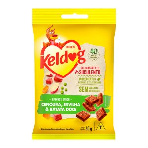 Bifinho Keldog Para Cães Sabor Cenoura, Ervilha e Batata Doce 60g