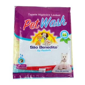 Tapete Higiênico Lavável Para Cães Pet Wash São Benedito Vermelho Médio
