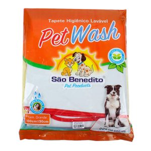 Tapete Higiênico Lavável Para Cães Pet Wash São Benedito Vermelho Grande