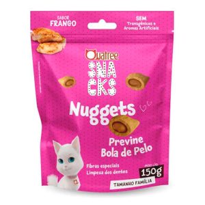 Snack Quatree Nuggets Para Gatos Previne Bola de Pelo Sabor Frango 150g