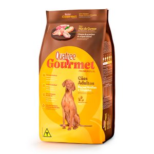 Ração Quatree Gourmet Cães Adultos Raças Médias e Grande Mix de Carnes 15kg