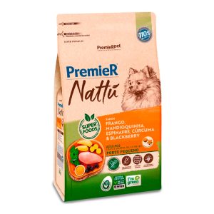 Ração Premier Nattu Cães Adultos Porte Pequeno Mandioquinha 1kg
