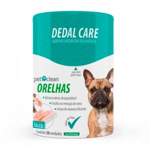 Dedeira Umedecida Dedal Care Limpa Orelhas Pet Clean 30 Unidades