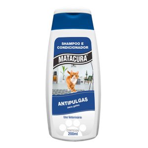 Shampoo e Condicionador Matacura Antipulgas Para Gatos 200ml