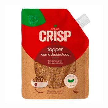 Petisco Natural Crisp Topper Para Cães e Gatos Carne 80g