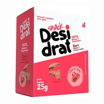 Snack Desidrat Para Gatos Sabor Tiras de Carne 25g
