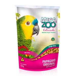Ração Megazoo Extrusada Para Papagaio Large 600g