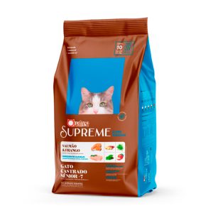 Ração Quatree Supreme Gatos Castrados Sênior +7 Salmão e Frango 10,1kg