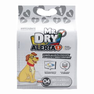 Tapete Higiênico Mr. Dry Alerta 80x60cm 4 Unidades