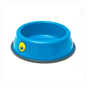 Comedouro Pesado Pata e Osso Para Cães Grande Azul Tudo Pet 2,5L