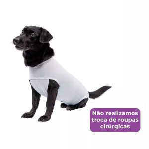 Roupa Pós Cirúrgica Dry Fit Lavipet Branca Tam.01