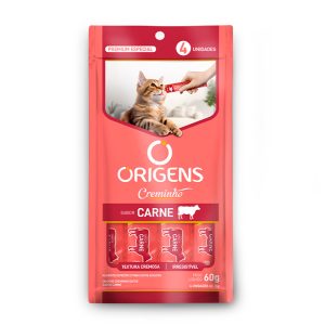 Petisco Origens Creminho Para Gatos Sabor Carne 60g