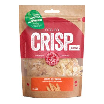 Petisco Snack Natural Crisp Para Cães Strips de Frango 20g