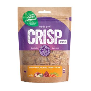 Petisco Snack Natural Crisp Blend Para Cães Chips de Angus, Batata Doce, Cenoura e Alecrim 20g