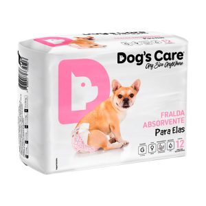 Fralda Higiênica Dogs Care Para Cães Fêmeas Tam G 12 Unidades