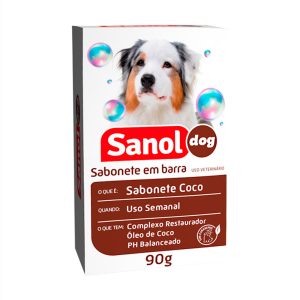 Sabonete Sanol Dog Coco Para Cães e Gatos 90g
