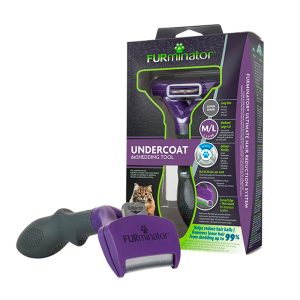Escova Furminator Para Gatos Médio e Grande Pelo Longo
