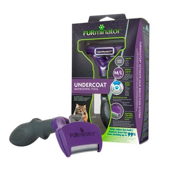 Escova Furminator Para Gatos Médio e Grande Pelo Longo