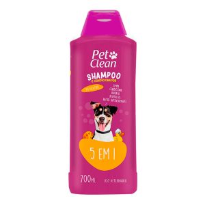 Shampoo e Condicionador Para Cães e Gatos 5 em 1 Pet Clean 700mL