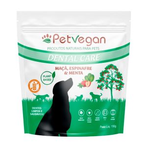 Petisco Snack PetVegan Dental Care Para Cães Maçã, Espinafre e Menta 150g