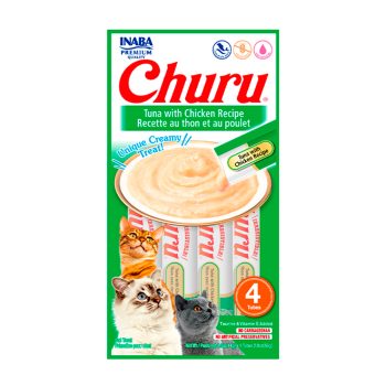 Petisco Churu Para Gatos Adultos Sabor Atum e Galinha 56g