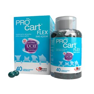 Suplemento Pro Cart Flex para Cães e Gatos Agener União com 40 Cápsulas