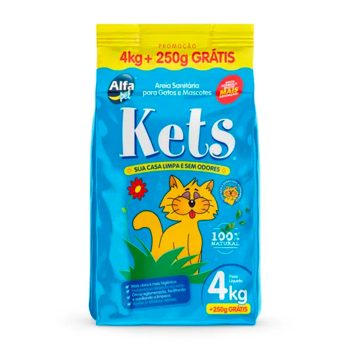 Areia Higiênica Kets Para Gatos 4kg + 250g Grátis